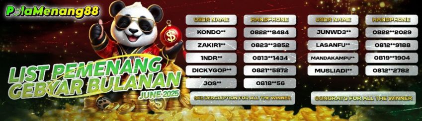 PEMENANG GEBYAR BONUS BULAN JUNI
