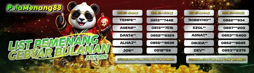 PEMENANG GEBYAR BONUS BULAN JULY