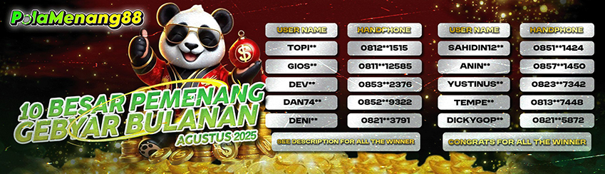 PEMENANG GEBYAR BONUS BULAN AGUSTUS