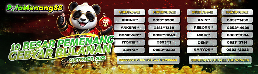 PEMENANG GEBYAR BONUS BULAN OKTOBER